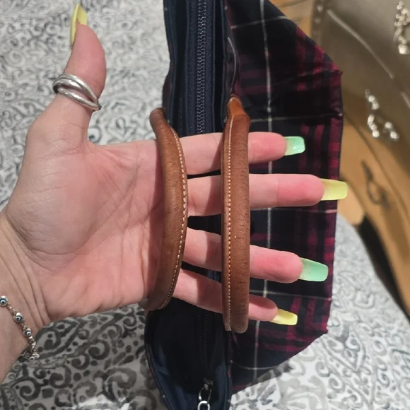 Burberry Red and Blue Tartan Tote Bag - Picture 6 of 6